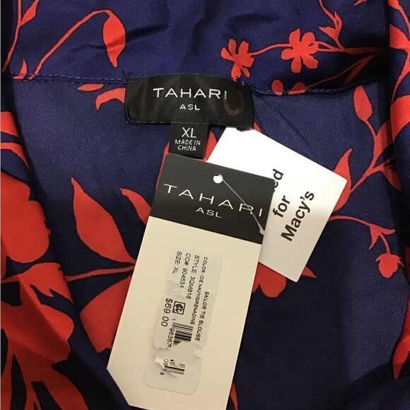 TAHARI ASL Sleeveless Sailor-Neck Top New Size XL - Picture 7 of 10